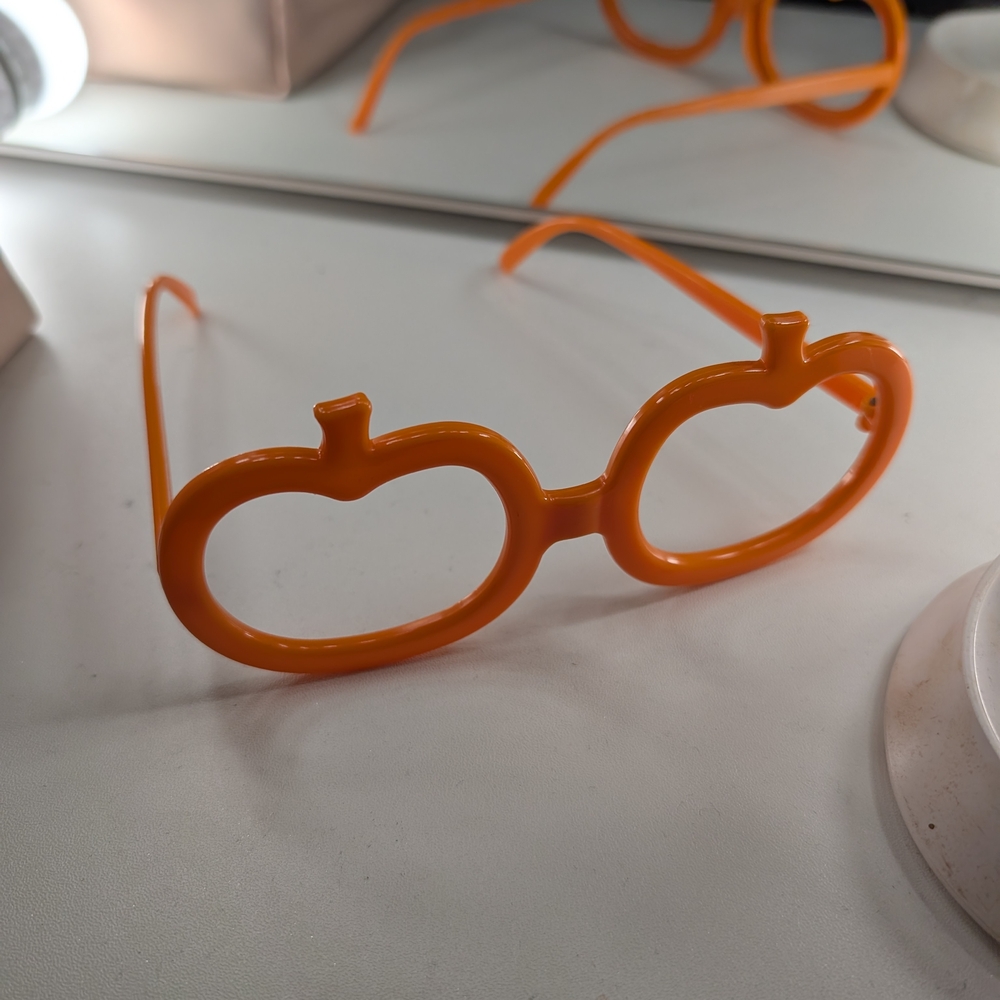 Source Unknown Orange Pumpkin Glasses
